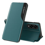 AMORUS For Samsung Galaxy S25 Edge Case View Window Stand PU Leather Phone Cover