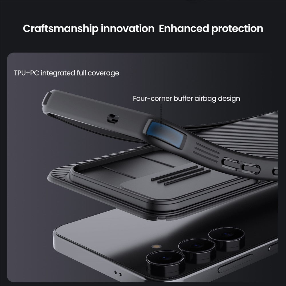 NILLKIN Camshield Pro for Samsung Galaxy S25 FE Magnetic Case TPU + PC Phone Cover with Slider Camera