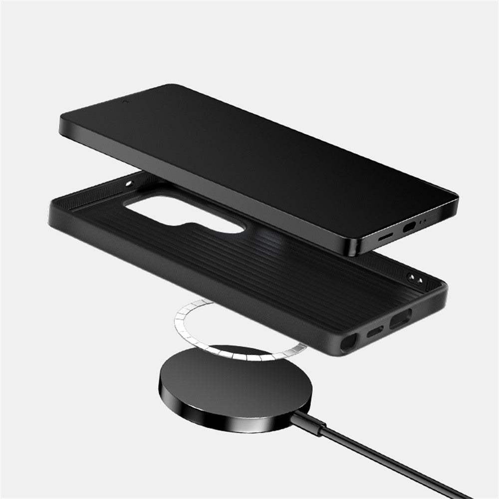 ABEEL Til Samsung Galaxy S25 FE Magnetisk Cover Dyrestruktur Mikropresset Bagside