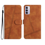 For Xiaomi Redmi 15 4G (EU) (171mm) Case Lines Imprinted Flip Leather Retro Phone Cover with Wrist Strap