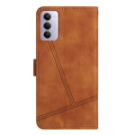 For Xiaomi Redmi 15 4G (EU) (171mm) Case Lines Imprinted Flip Leather Retro Phone Cover with Wrist Strap