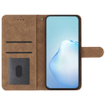 For Xiaomi Redmi 15 4G (EU) (171mm) Case Lines Imprinted Flip Leather Retro Phone Cover with Wrist Strap