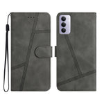 For Xiaomi Redmi 15 4G (EU) (171mm) Case Lines Imprinted Flip Leather Retro Phone Cover with Wrist Strap