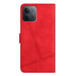 For Xiaomi Redmi 15C 4G (Global) (171mm) Case Lines Imprinted Flip Leather Retro Phone Cover with Wrist Strap
