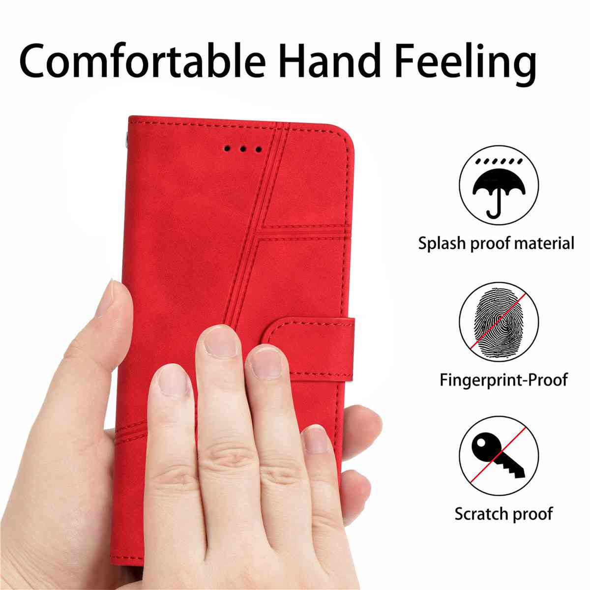 For Xiaomi Redmi 15C 4G (Global) (171mm) Case Lines Imprinted Flip Leather Retro Phone Cover with Wrist Strap