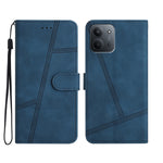 For Xiaomi Redmi 15C 4G (Global) (171mm) Case Lines Imprinted Flip Leather Retro Phone Cover with Wrist Strap