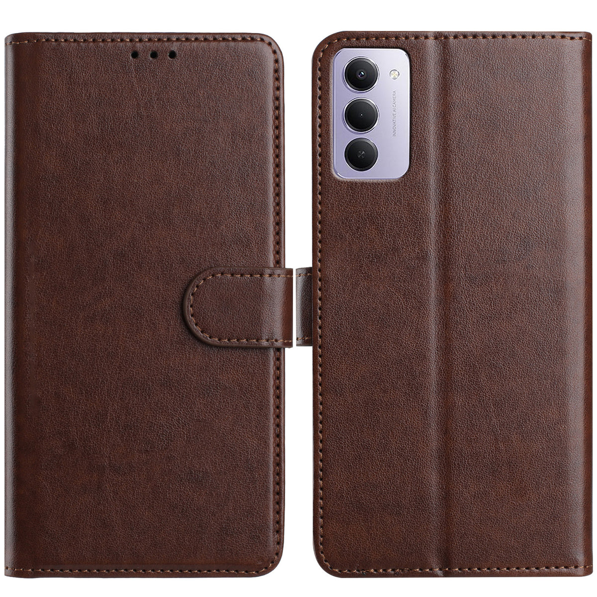 Xiaomi Redmi 15 4G (EU) (171mm) Plånboksfodral med stativ, PU-läder, fällbart skydd med 8 kortplatser