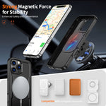 For iPhone 12 Pro Max 6.7 inch / iPhone 13 Pro Max 6.7 inch Case Compatible with MagSafe TPU + PC Kickstand Phone Cover