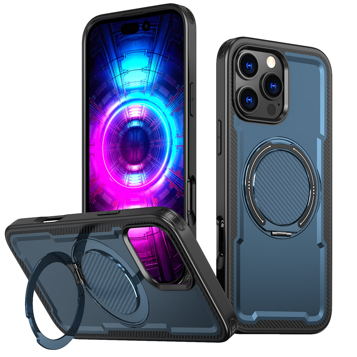 For iPhone 14 Pro Case Compatible with MagSafe TPU + PC Kickstand Phone Cover