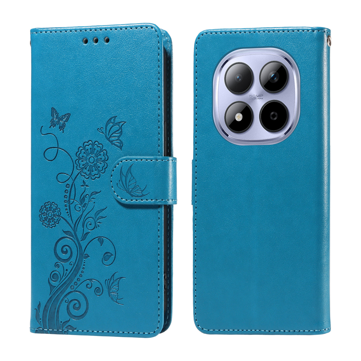 For Xiaomi Redmi Note 15 Pro 5G (Global) Leather Case Butterfly Floral Imprint Wallet Stand Cover