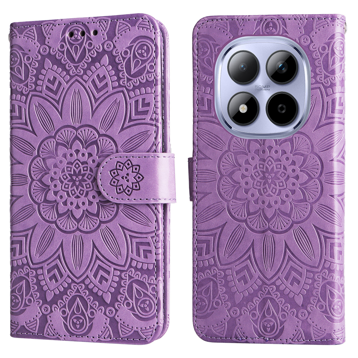 For Xiaomi Redmi Note 15 Pro 5G (Global) Case Sunflower Imprint Leather Wallet Phone Cover