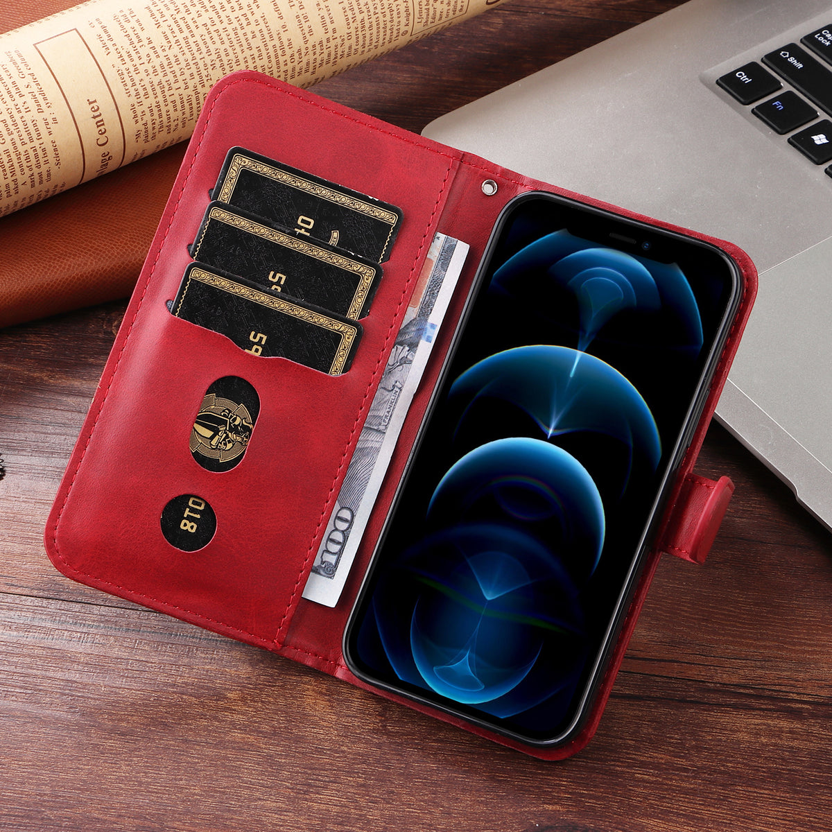 For Xiaomi Redmi Note 15 Pro 5G (Global) PU Leather Cases with Zipper Pocket Wallet Phone Cover Stand