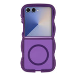 For Samsung Galaxy Z Flip7 5G Magnetic Case TPU + PC Phone Back Cover Skin Touch Wave Shape