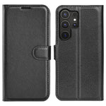 AMORUS Til Samsung Galaxy S25 Ultra Wallet Cover Litchi Tekstur Stødsikkert Flip Lædercover med Stativ