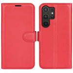 AMORUS Til Samsung Galaxy S25 Ultra Wallet Cover Litchi Tekstur Stødsikkert Flip Lædercover med Stativ
