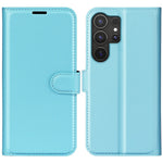 AMORUS Til Samsung Galaxy S25 Ultra Wallet Cover Litchi Tekstur Stødsikkert Flip Lædercover med Stativ