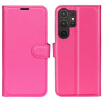 AMORUS Til Samsung Galaxy S25 Ultra Wallet Cover Litchi Tekstur Stødsikkert Flip Lædercover med Stativ