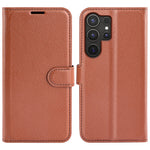 AMORUS Til Samsung Galaxy S25 Ultra Wallet Cover Litchi Tekstur Stødsikkert Flip Lædercover med Stativ
