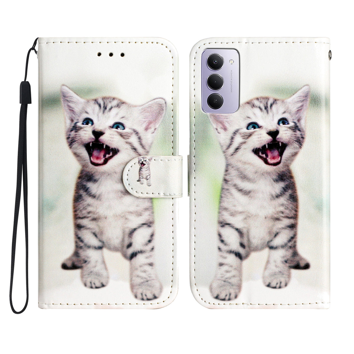 For Xiaomi Redmi 15 4G (EU) (171mm) Wallet Case  Printed Pattern PU Leather Stand Phone Cover with Strap