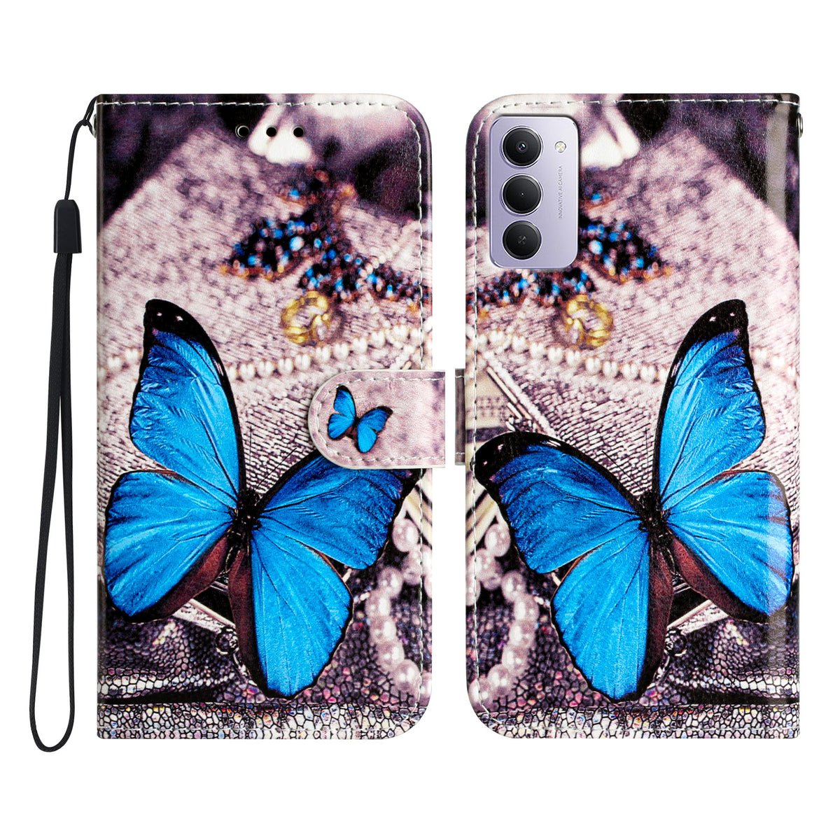 For Xiaomi Redmi 15 4G (EU) (171mm) Wallet Case  Printed Pattern PU Leather Stand Phone Cover with Strap