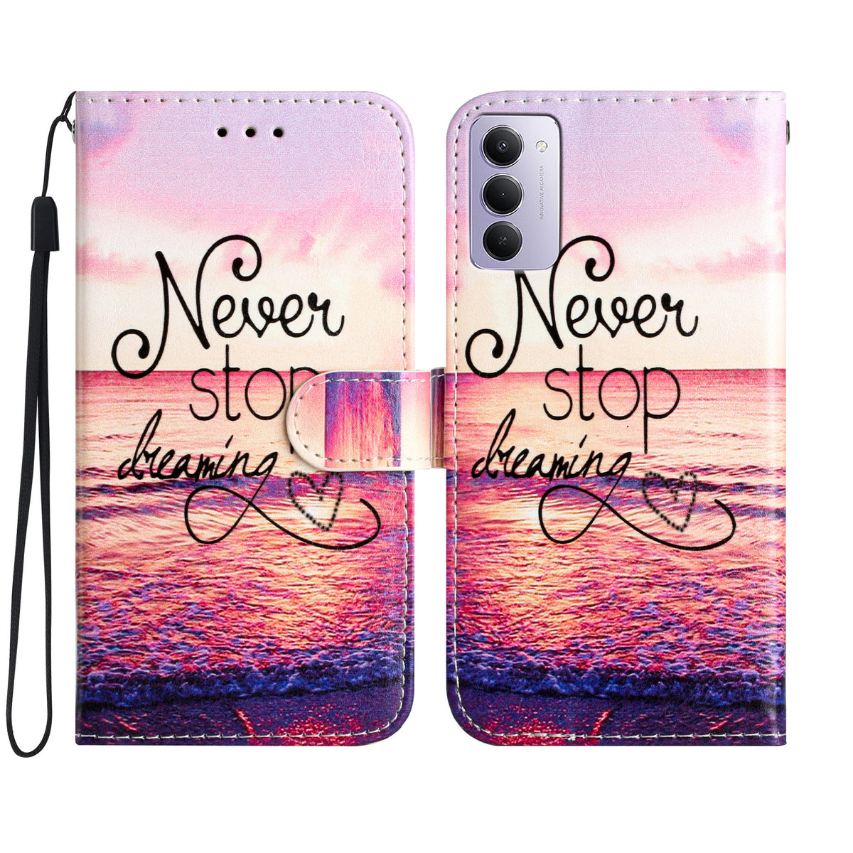 For Xiaomi Redmi 15 4G (EU) (171mm) Wallet Case  Printed Pattern PU Leather Stand Phone Cover with Strap