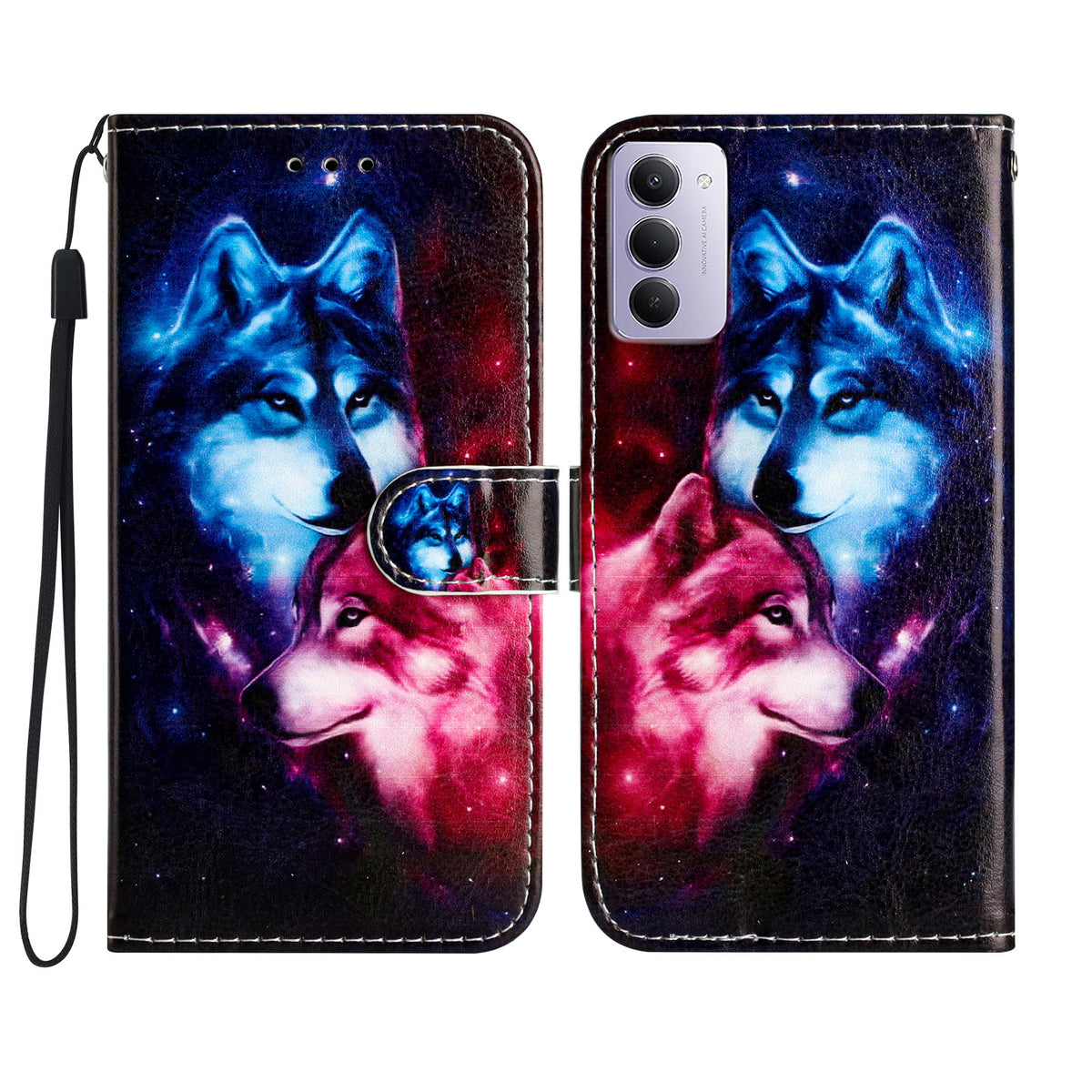 For Xiaomi Redmi 15 4G (EU) (171mm) Wallet Case  Printed Pattern PU Leather Stand Phone Cover with Strap