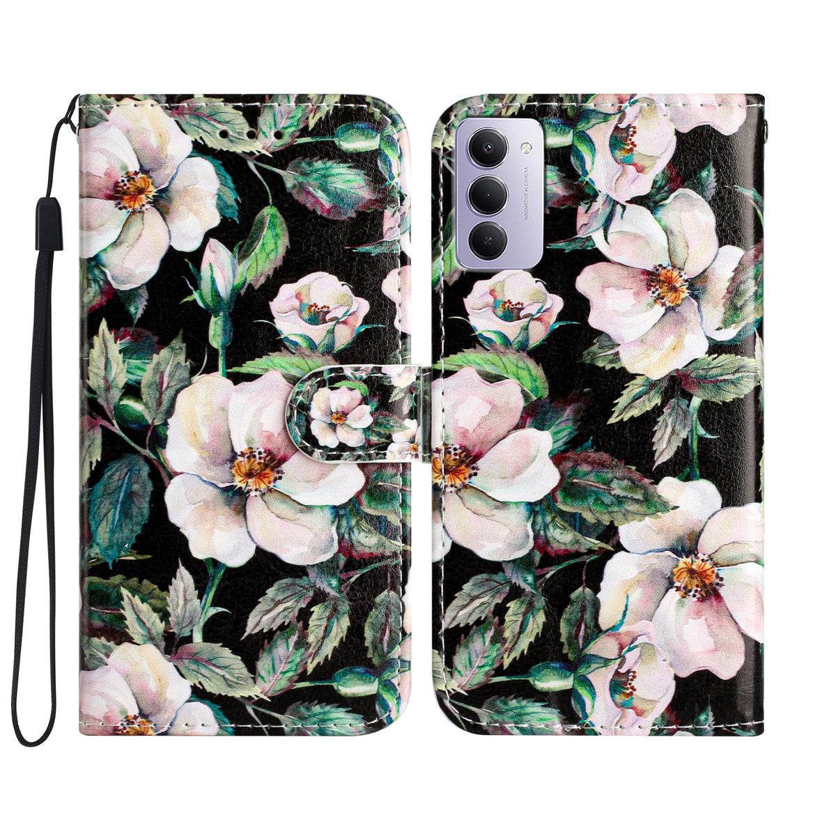 For Xiaomi Redmi 15 4G (EU) (171mm) Wallet Case  Printed Pattern PU Leather Stand Phone Cover with Strap