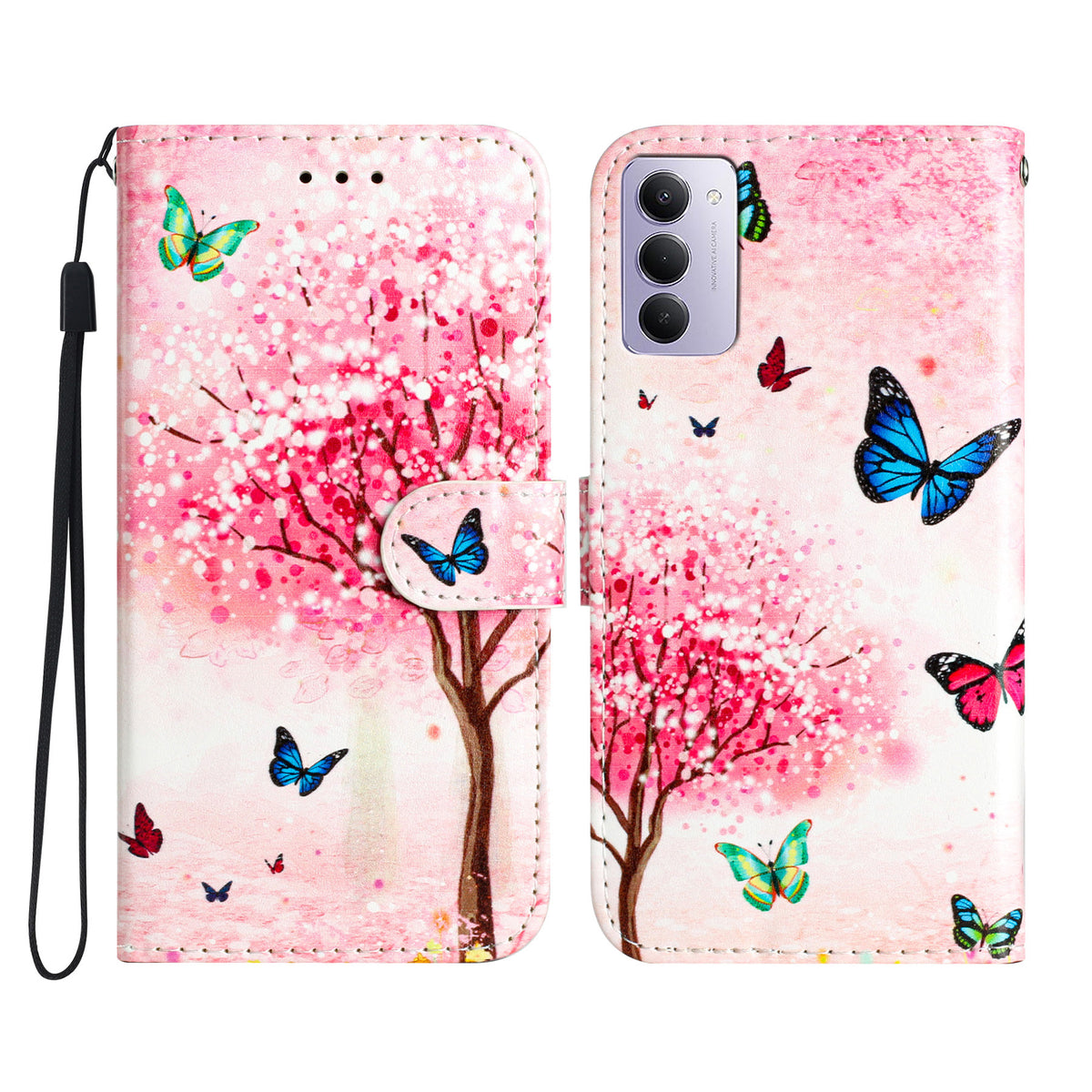 For Xiaomi Redmi 15 4G (EU) (171mm) Wallet Case  Printed Pattern PU Leather Stand Phone Cover with Strap