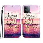 For Xiaomi Redmi 15C 4G (EU) (173mm) / 15C 5G (EU) (173mm) / Poco C85 4G (173mm) Wallet Case Pattern PU Leather Cover with Strap