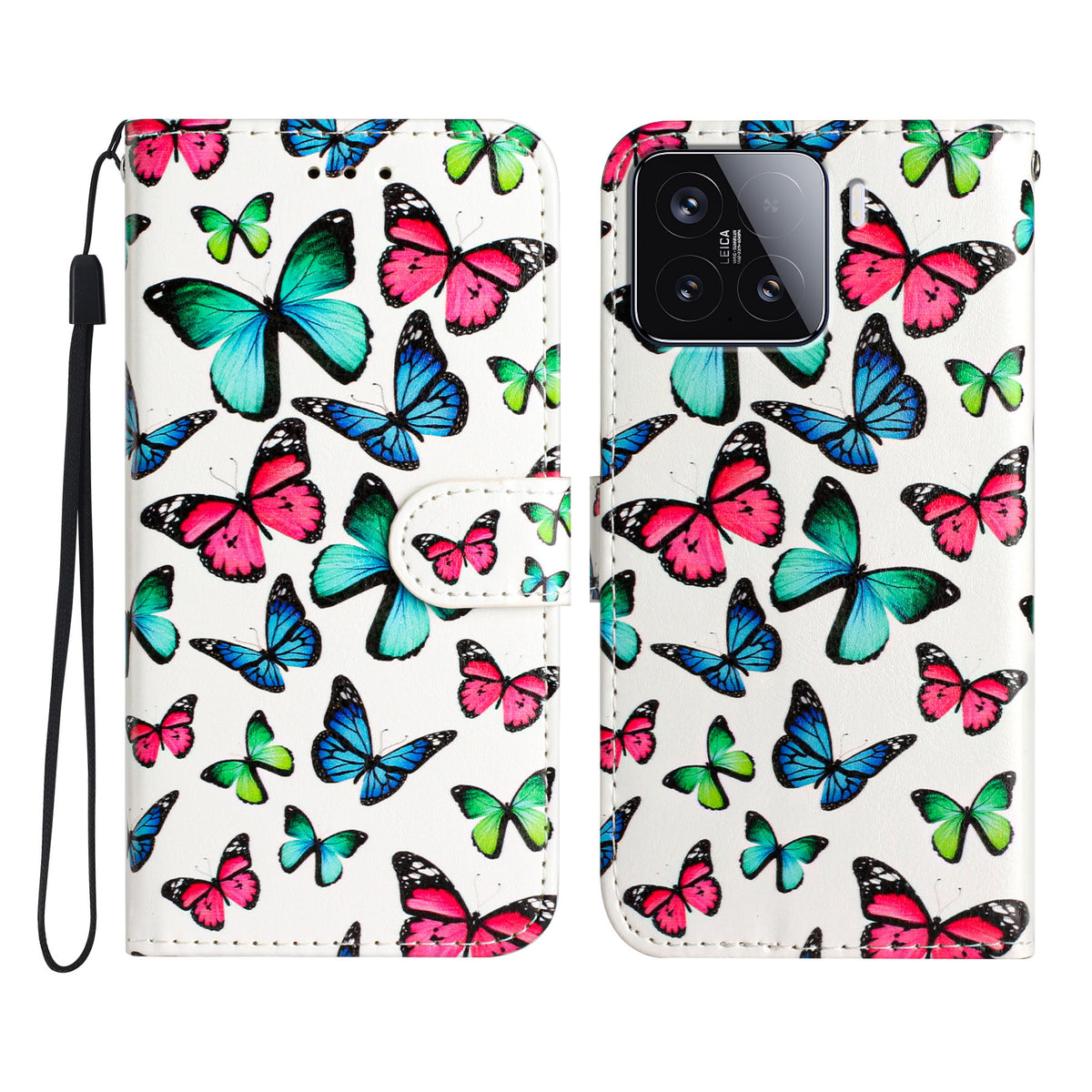 For Xiaomi 15T Wallet Case  Printed Pattern PU Leather Stand Phone Cover with Strap