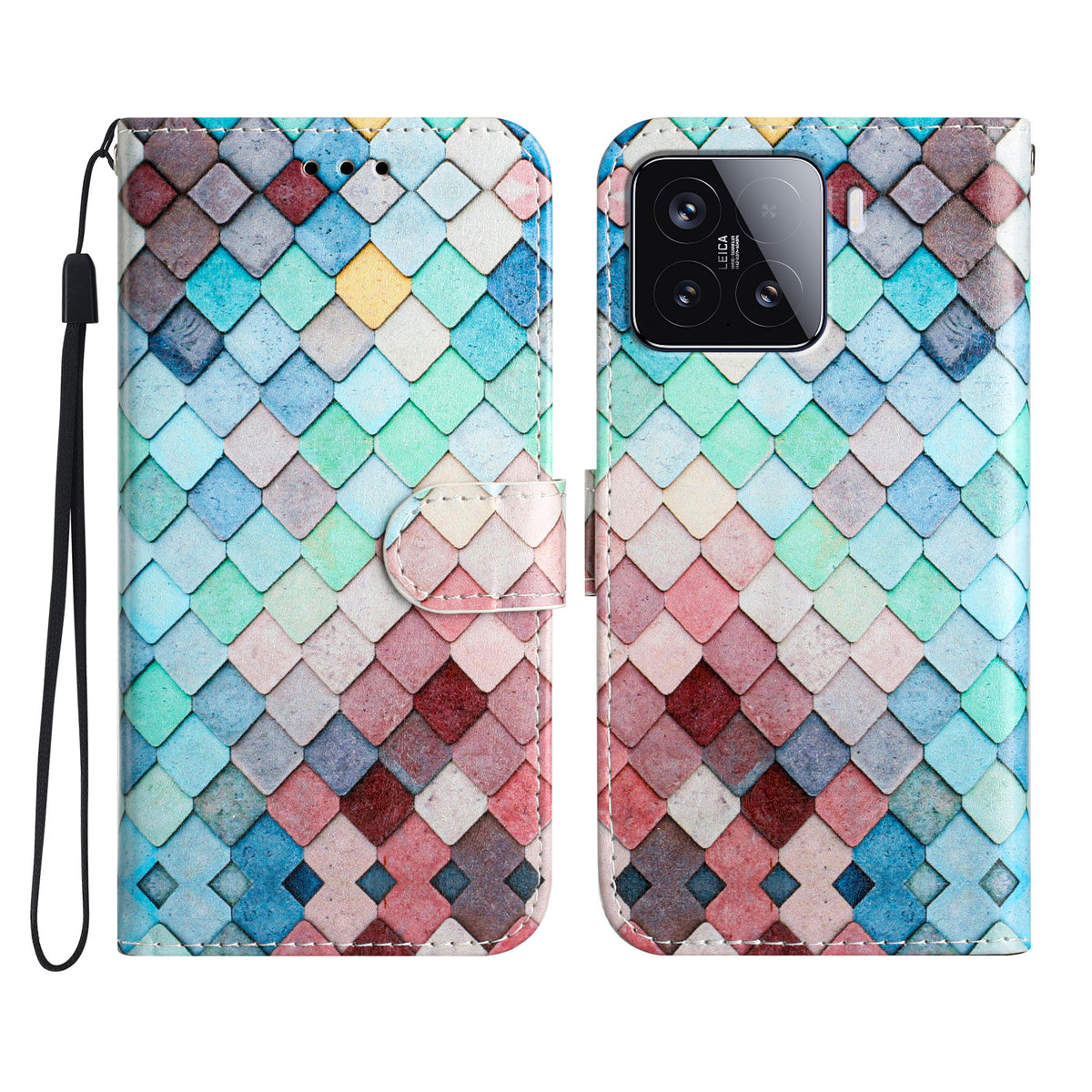 For Xiaomi 15T Wallet Case  Printed Pattern PU Leather Stand Phone Cover with Strap