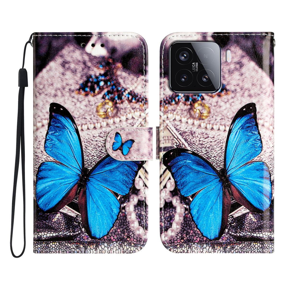 For Xiaomi 15T Wallet Case  Printed Pattern PU Leather Stand Phone Cover with Strap