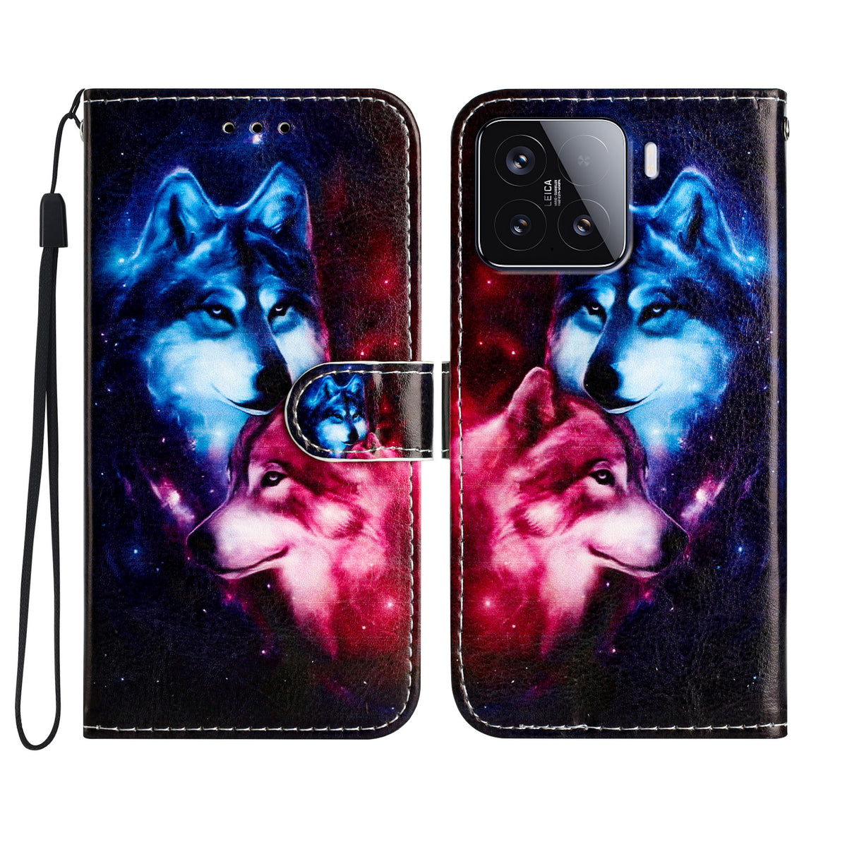 For Xiaomi 15T Wallet Case  Printed Pattern PU Leather Stand Phone Cover with Strap