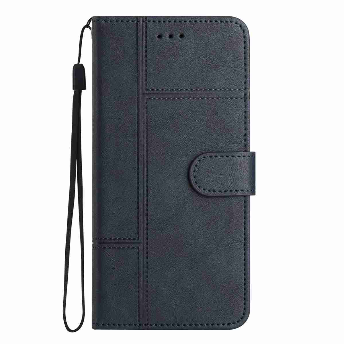 For Xiaomi 15T Pro Wallet Case Line Imprinted Cowhide Texture PU Leather Phone Cover