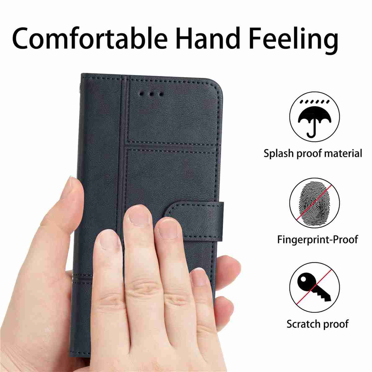 For Xiaomi 15T Pro Wallet Case Line Imprinted Cowhide Texture PU Leather Phone Cover