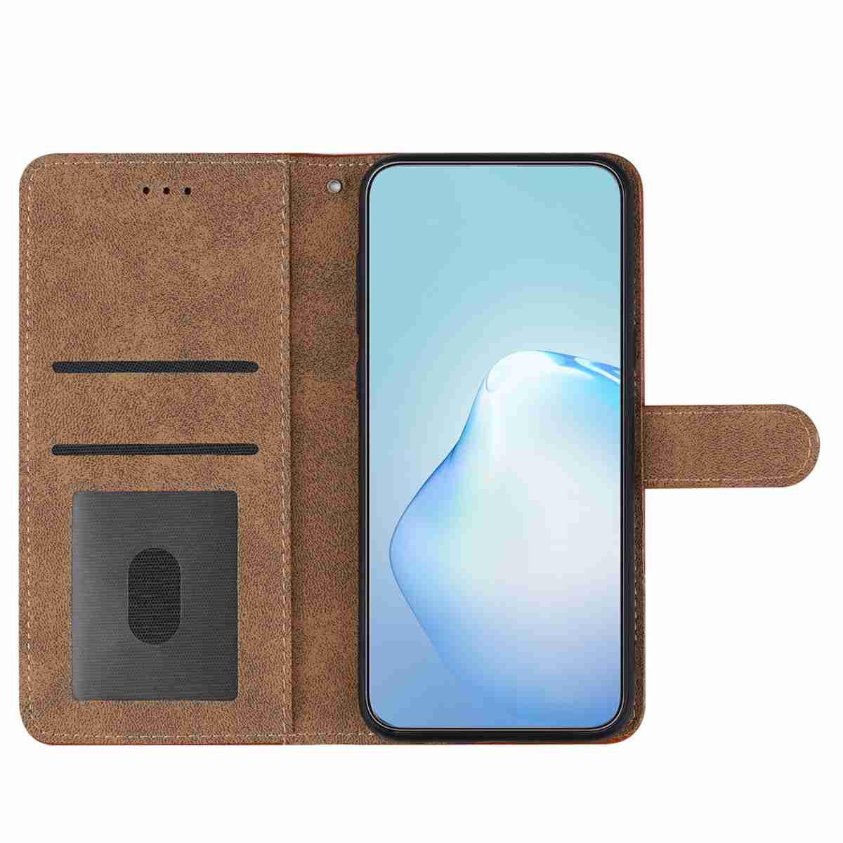 For Xiaomi Redmi 15C 4G (Global) (171mm) Wallet Case Line Imprinted Cowhide Texture PU Leather Phone Cover