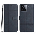 For Xiaomi 15T Wallet Case Line Imprinted Cowhide Texture PU Leather Phone Cover