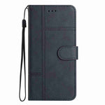 For Xiaomi 15T Wallet Case Line Imprinted Cowhide Texture PU Leather Phone Cover