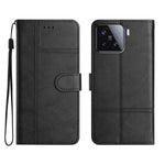 For Xiaomi 15T Wallet Case Line Imprinted Cowhide Texture PU Leather Phone Cover