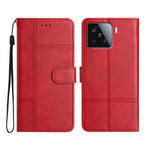 For Xiaomi 15T Wallet Case Line Imprinted Cowhide Texture PU Leather Phone Cover