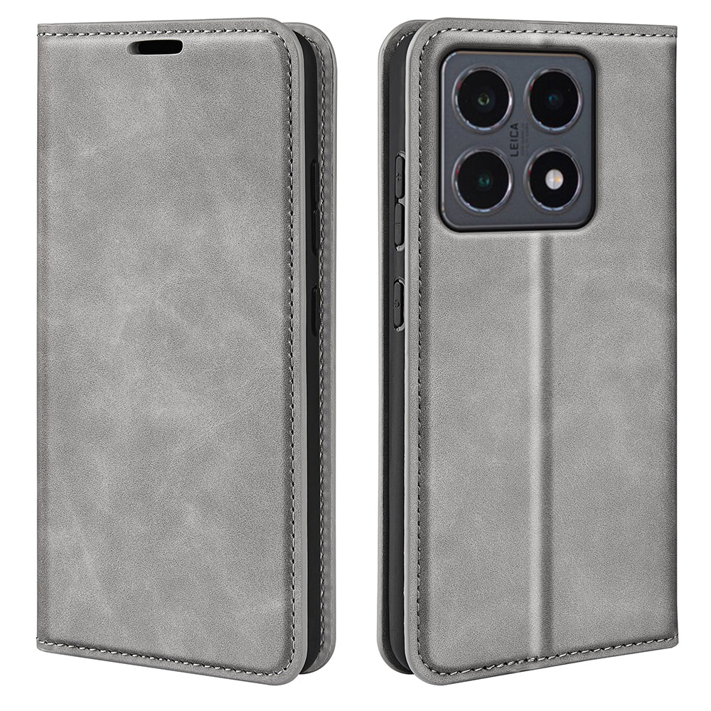 For Xiaomi 15T Case Skin Touch Leather Wallet Phone Cover