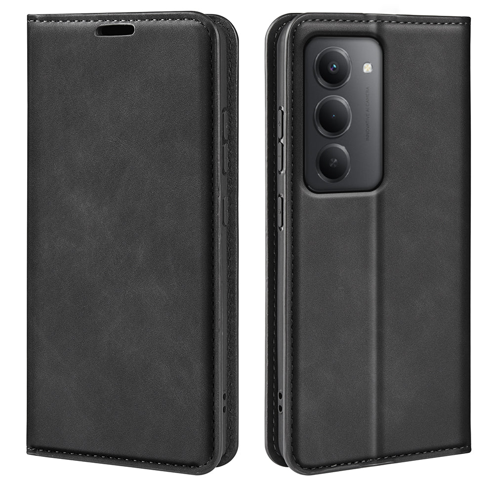 Xiaomi Redmi 15 5G (EU) (171mm) / Xiaomi Redmi 15 4G (EU) (171mm) fodral med pekskärm, läderplånbok, mobilskal