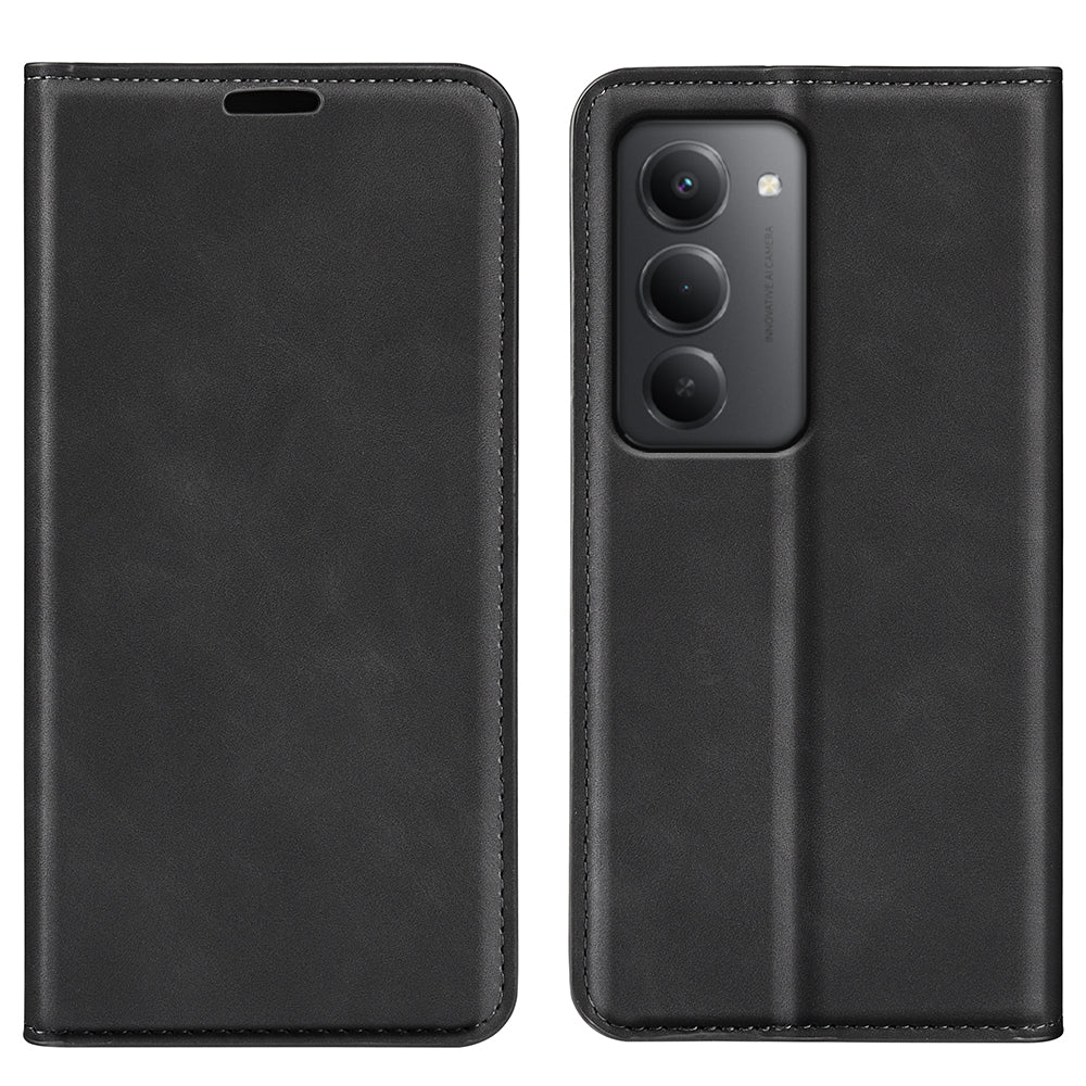 Xiaomi Redmi 15 5G (EU) (171mm) / Xiaomi Redmi 15 4G (EU) (171mm) fodral med pekskärm, läderplånbok, mobilskal