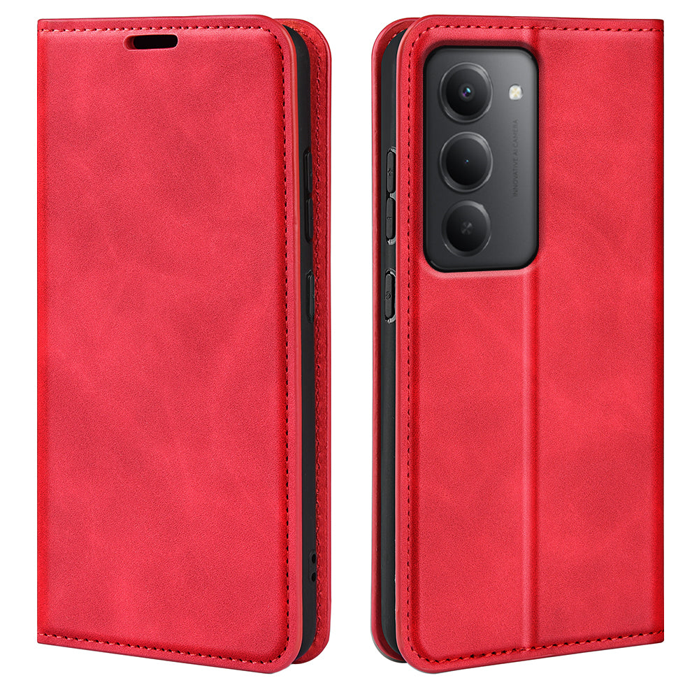 Xiaomi Redmi 15 5G (EU) (171mm) / Xiaomi Redmi 15 4G (EU) (171mm) fodral med pekskärm, läderplånbok, mobilskal