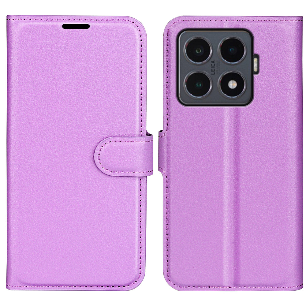 For Xiaomi 15T Pro Case Litchi Texture Shockproof Leather Wallet Phone Cover