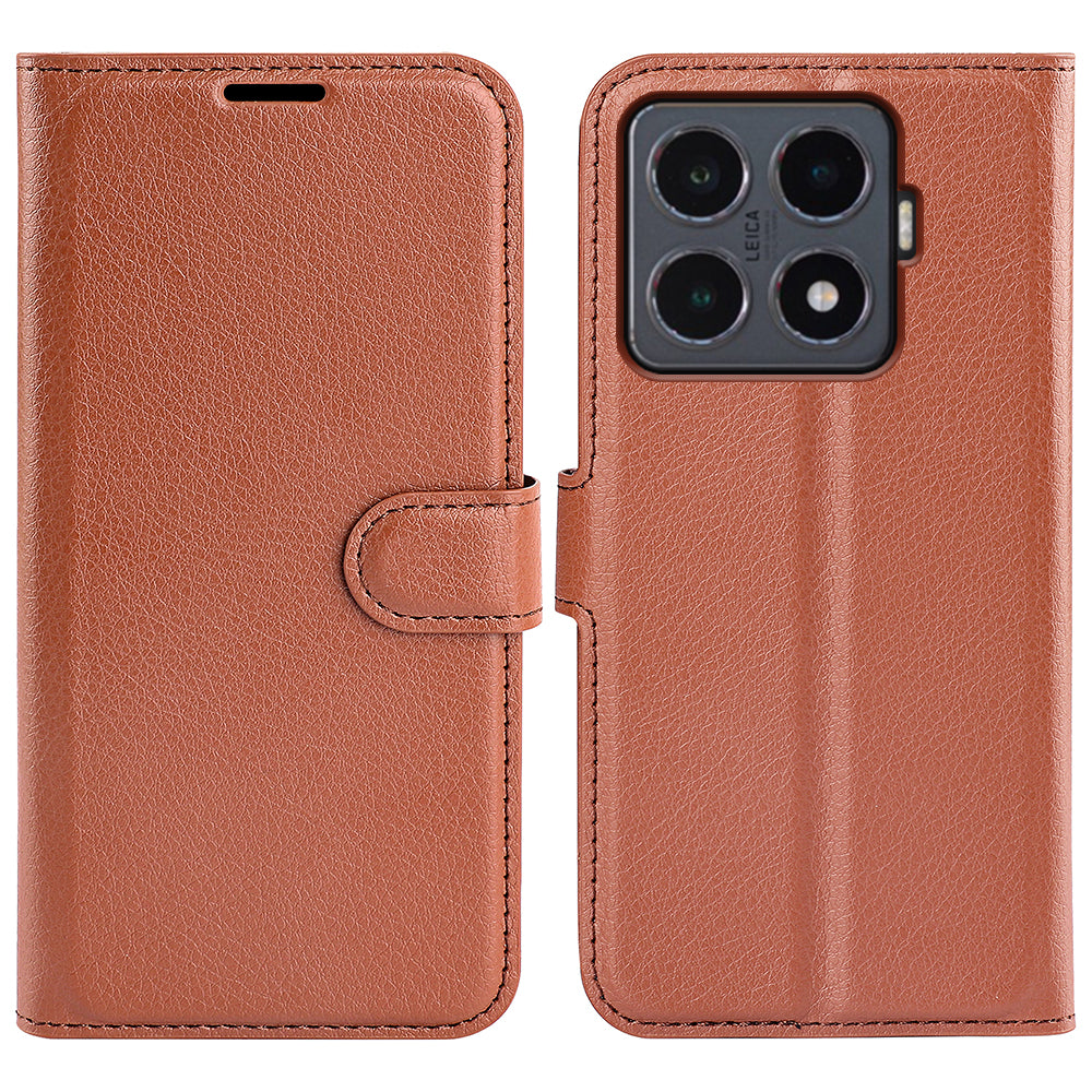 For Xiaomi 15T Pro Case Litchi Texture Shockproof Leather Wallet Phone Cover