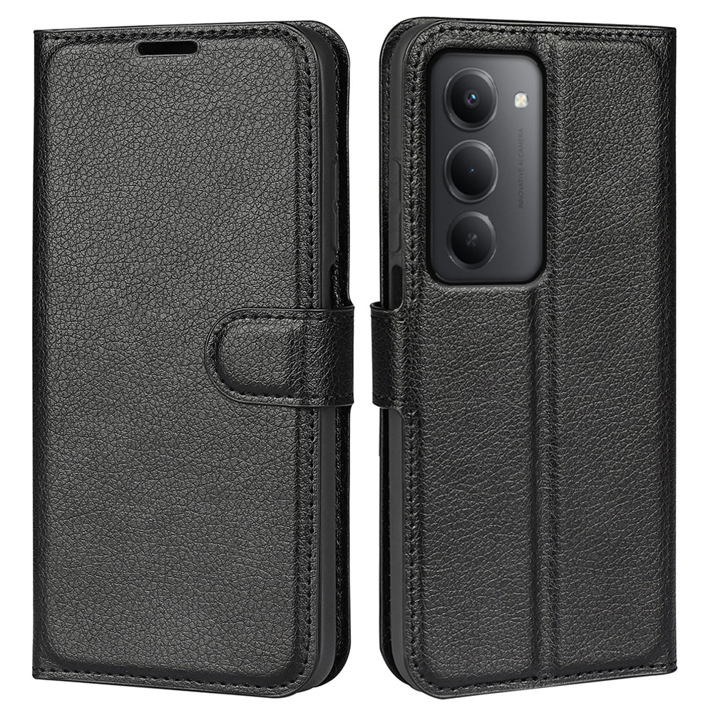 Xiaomi Redmi 15 5G (EU) (171mm) / Xiaomi Redmi 15 4G (EU) (171mm) fodral Litchitextur stötsäkert läder plånboksfodral