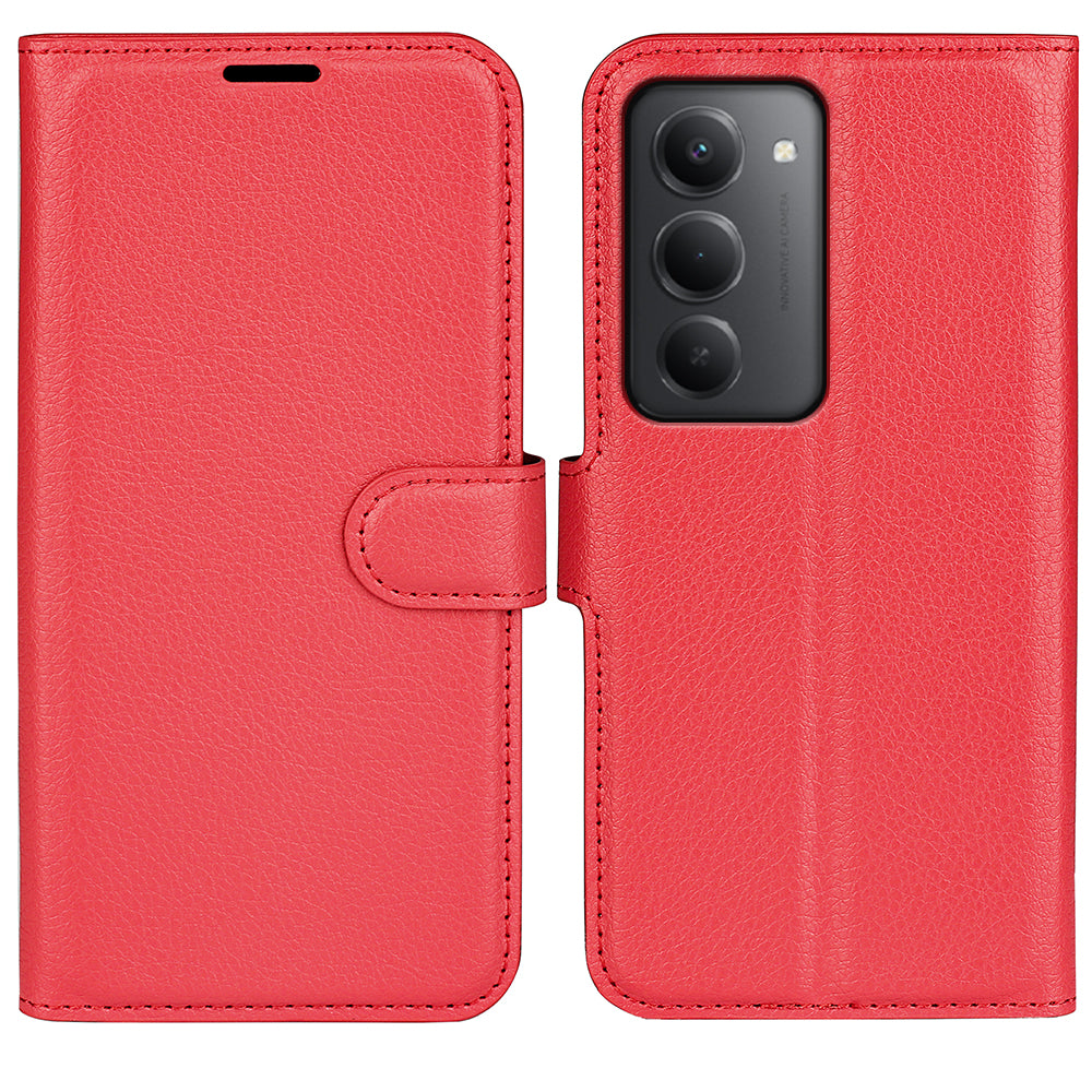 Xiaomi Redmi 15 5G (EU) (171mm) / Xiaomi Redmi 15 4G (EU) (171mm) fodral Litchitextur stötsäkert läder plånboksfodral