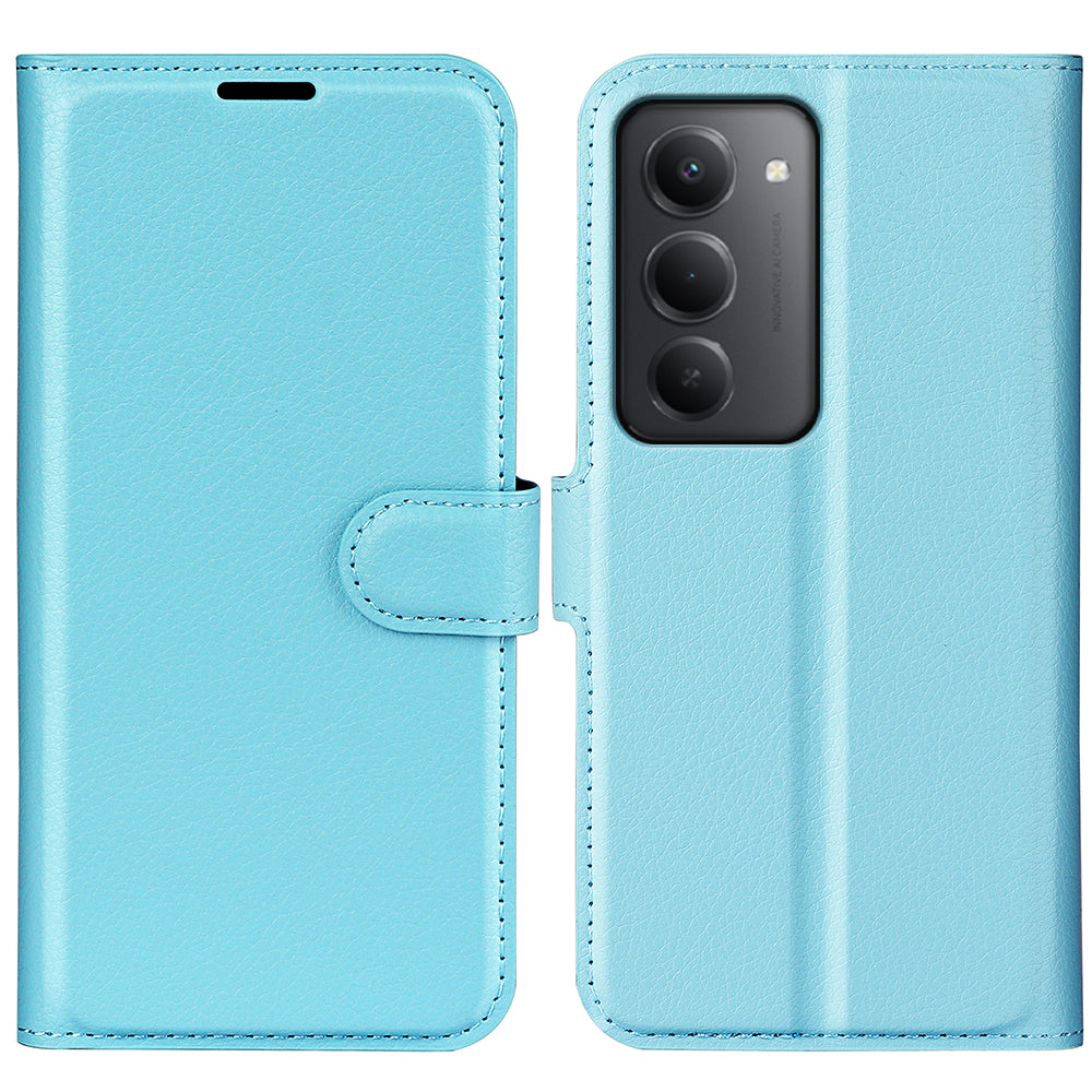 Xiaomi Redmi 15 5G (EU) (171mm) / Xiaomi Redmi 15 4G (EU) (171mm) fodral Litchitextur stötsäkert läder plånboksfodral