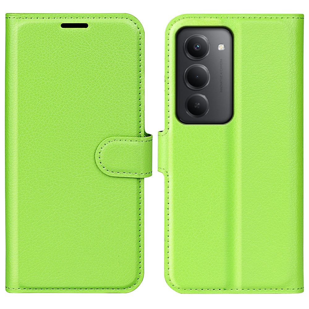 Xiaomi Redmi 15 5G (EU) (171mm) / Xiaomi Redmi 15 4G (EU) (171mm) fodral Litchitextur stötsäkert läder plånboksfodral